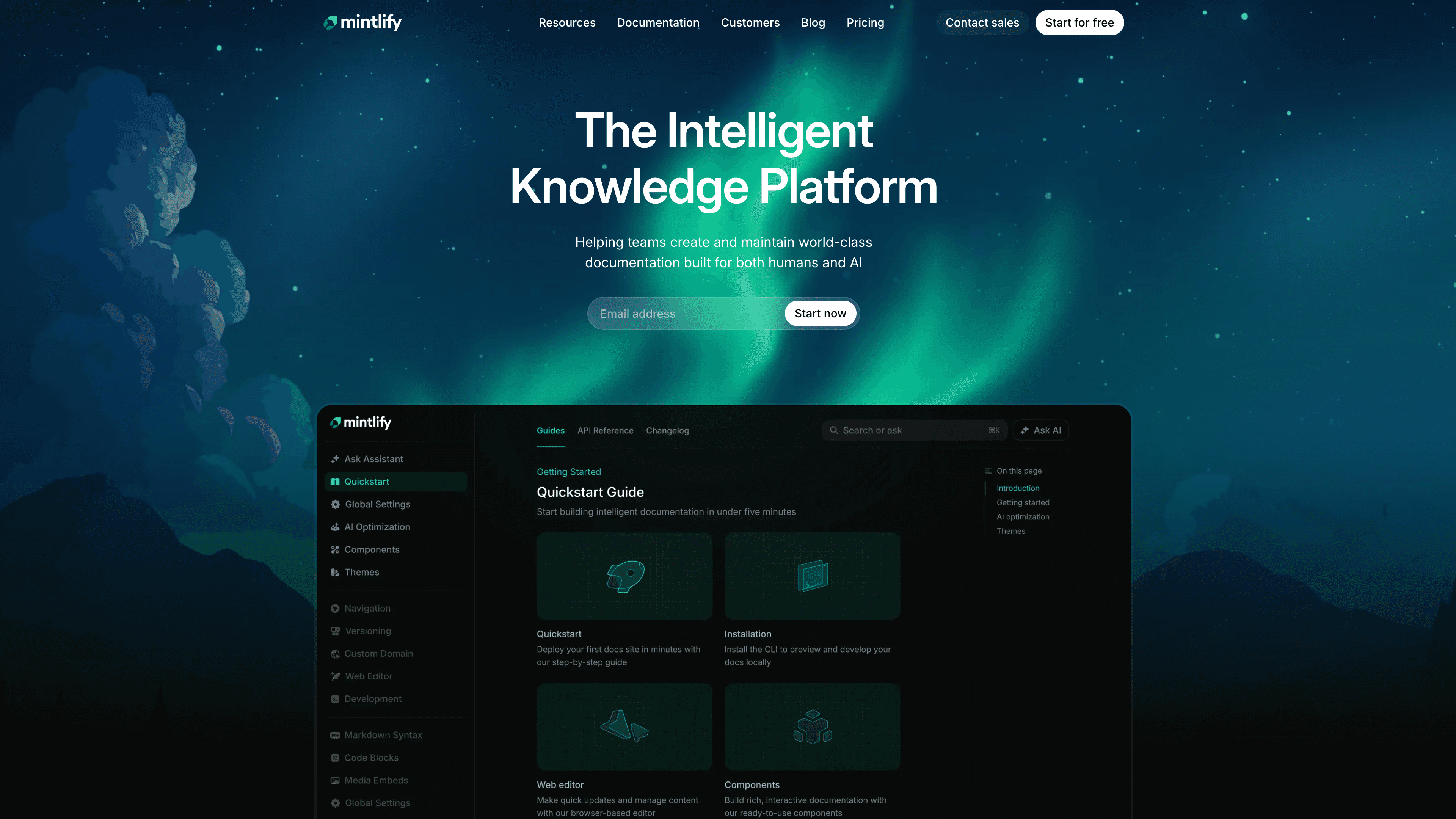 Mintlify Dokumentations-Website