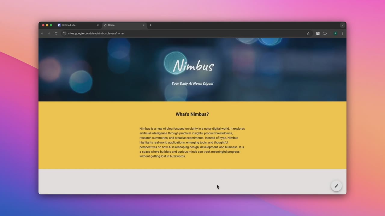 Eine Website mit Google Sites erstellen, eine vertonte Anleitung, gemacht mit Clevera