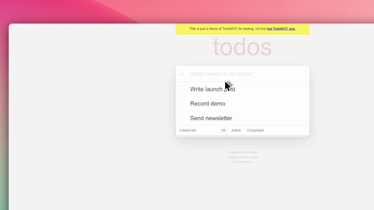 Frame aus dem „Styled for sharing“-Video, herangezoomt auf die To-Do-App mit dem Hintergrund der Team-Vorlage