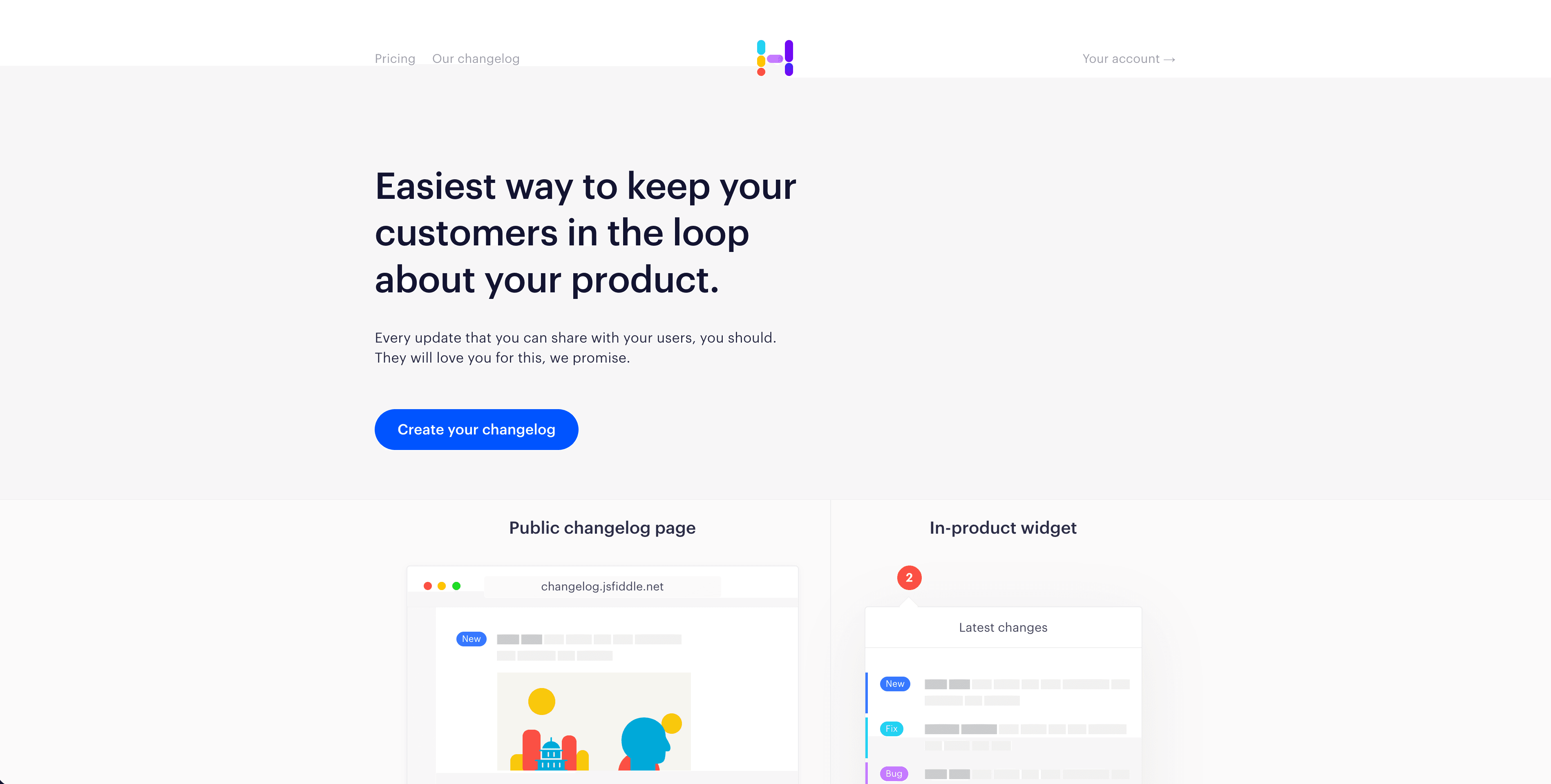 Headway gehostetes Changelog